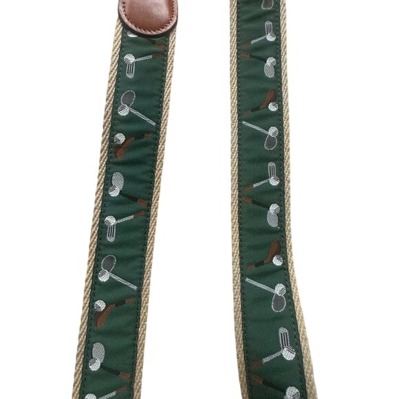 JOS A BANK Men's Golf Print Green Belt Size 44 NEW NWT - Picture 2 of 8